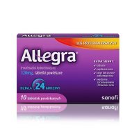ALLEGRA 10 tabletek na katar alergiczny, łzawienie oczu